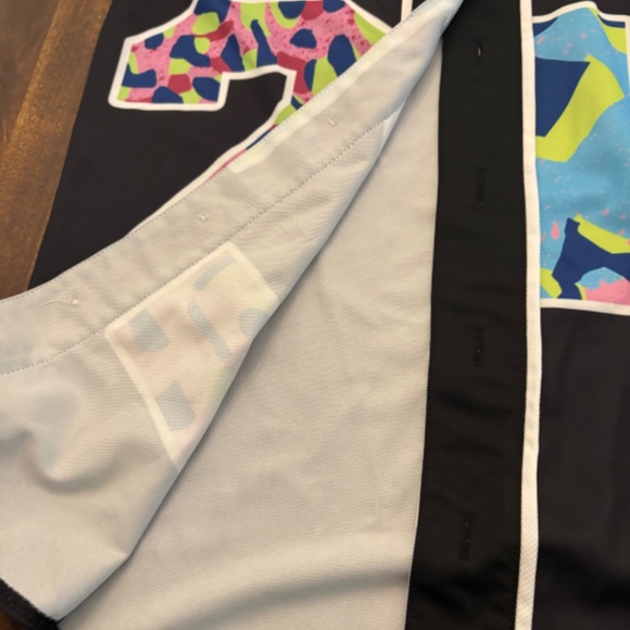 Hop Fashion Bel Air #34 Graffiti Basebal Button Up Jersey - Picture 5 of 7